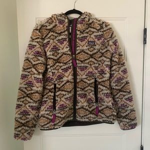 Womens Patagonia Aztec Print Jacket Size Medium with Hood
